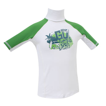 Gul  Short Sleved Junior Boys Rash Vest